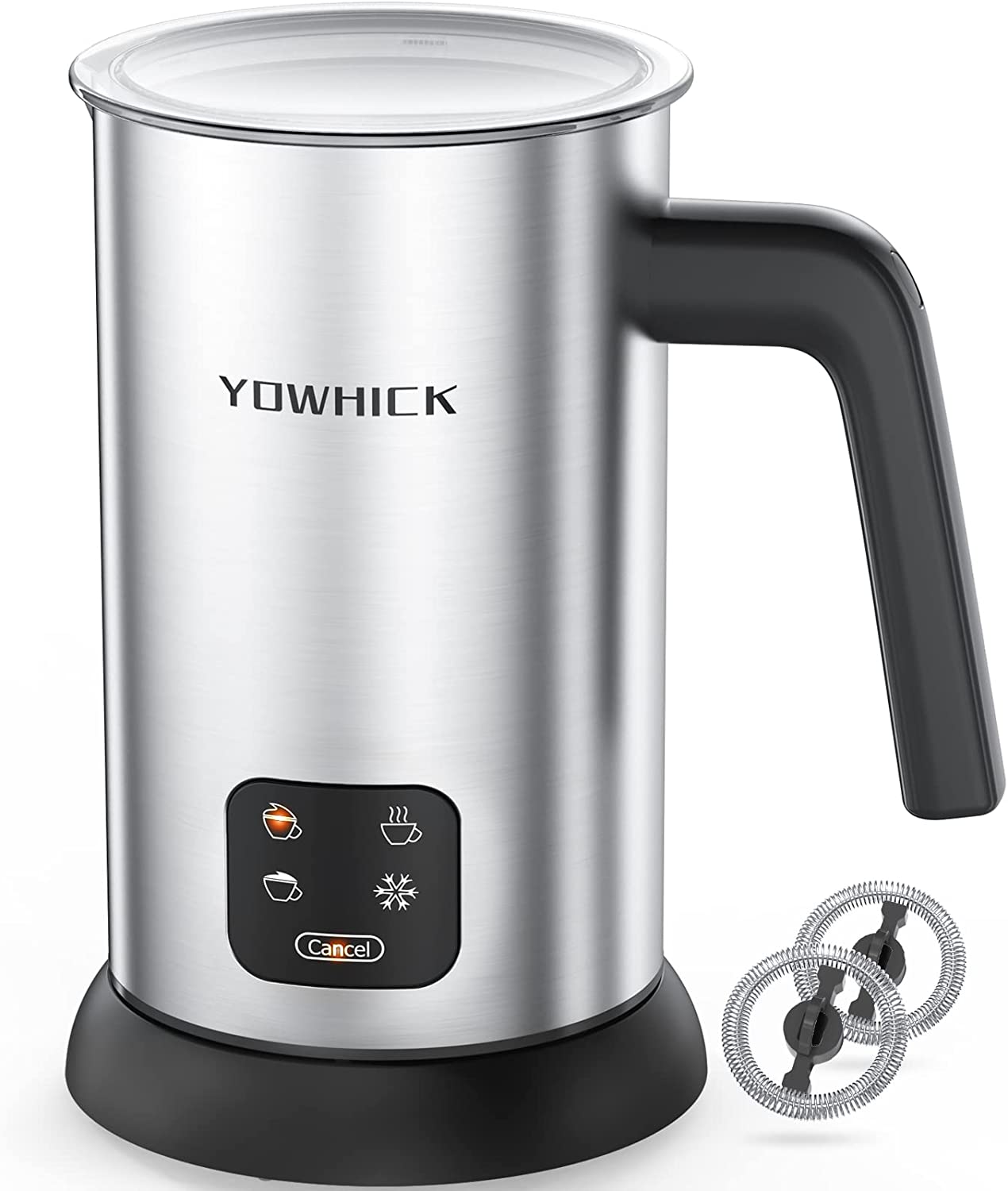  YOWHICK Milk Frother, 4-in-1 Electric Milk Steamer Stainless  Steel,10.1oz/300ml Large Capacity, Automatic Hot/Cold Foam Maker and Milk  Warmer for Latte, Cappuccinos, Macchiato, Hot Chocolate,120V: Home & Kitchen
